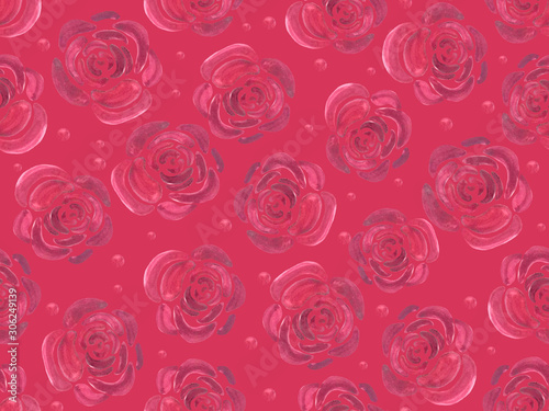 seamless watercolor pattern of roses.