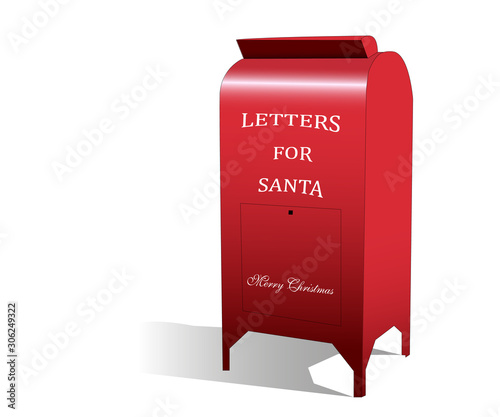 Mouse wrote a letter to Santa, mailbox