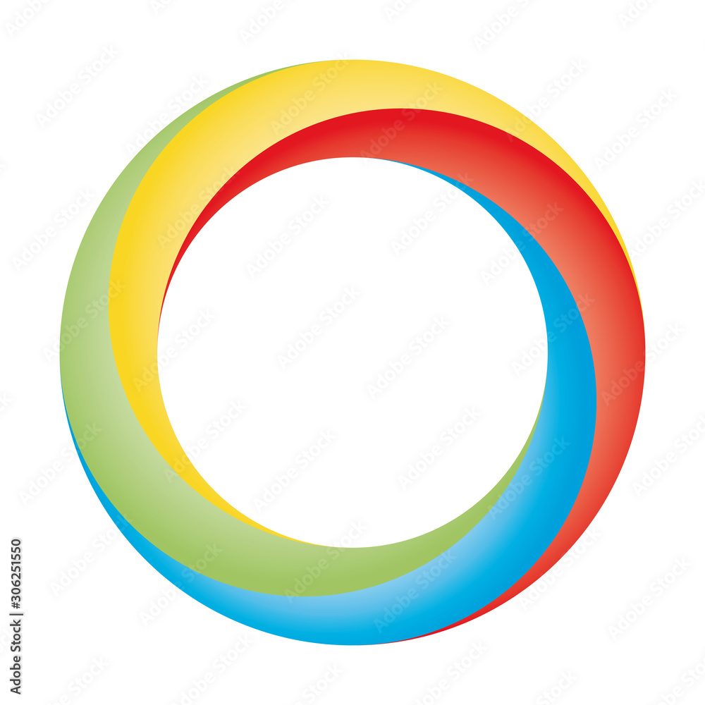 Orbit icon. Rounded vector ring designed with blended gradients in rainbow spectrum colors Orbit icon. Rounded vector ring designed with blended gradients in rainbow spectrum colors