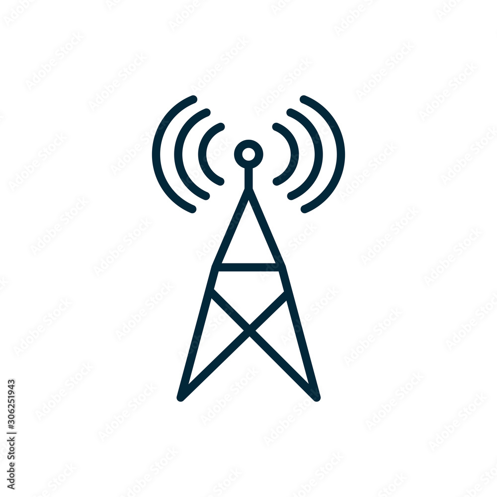 antenna signal transmission internet of things line icon antenna signal transmission internet of things line icon