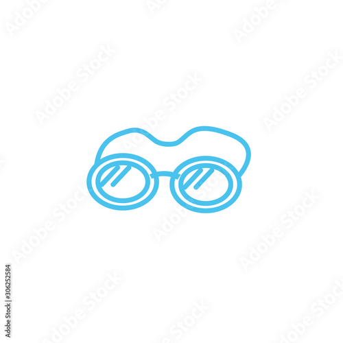 swimming goggles line style icon