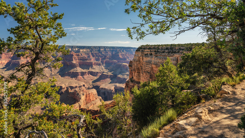 Принти на полотні Morning view deep into the Grand Canyon from the Rim Trail