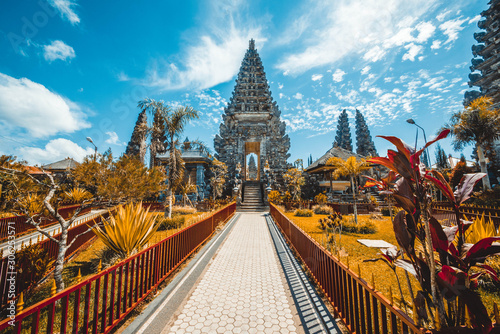 A beautiful view of Ulun Danu Batur temple in Bali, Indonesia photo