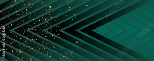 Merry Christmas gold frame vector elegant on dar banner design of sparkling lights