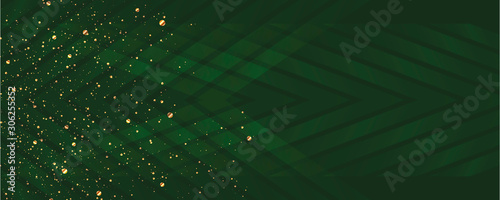 Merry Christmas gold frame vector elegant on dar banner design of sparkling lights