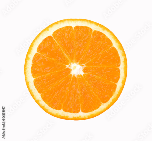 Orange fruit on white background