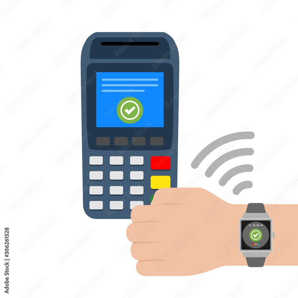 Contactless payment vector illustration Contactless payment vector illustration