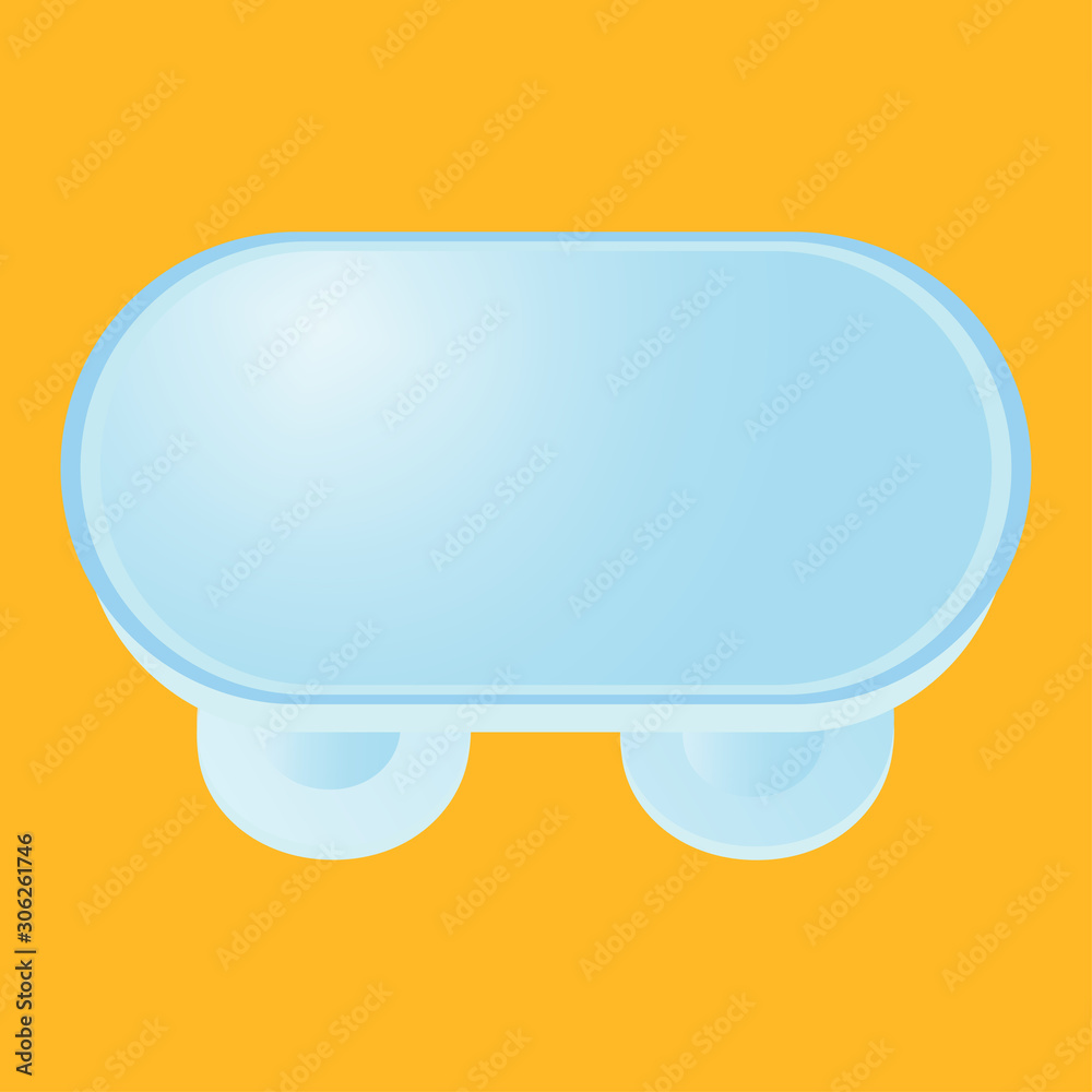 Blue table with white shine. View from above. Retro style. Vector illustration. Blue table with white shine. View from above. Retro style. Vector illustration.