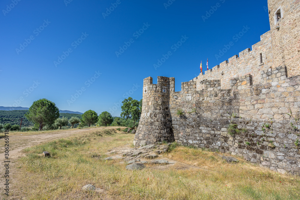 La Adrada village, Avila Province, Castilla y leon, Spain, June 6, 2017. Castillo de la Adrada Castle. Medieval fortress located in Tietar valley
