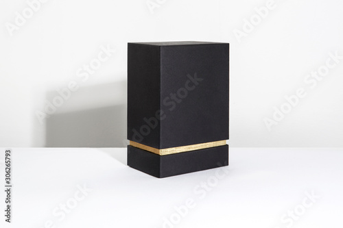 luxury black box packaging for perfume or gift