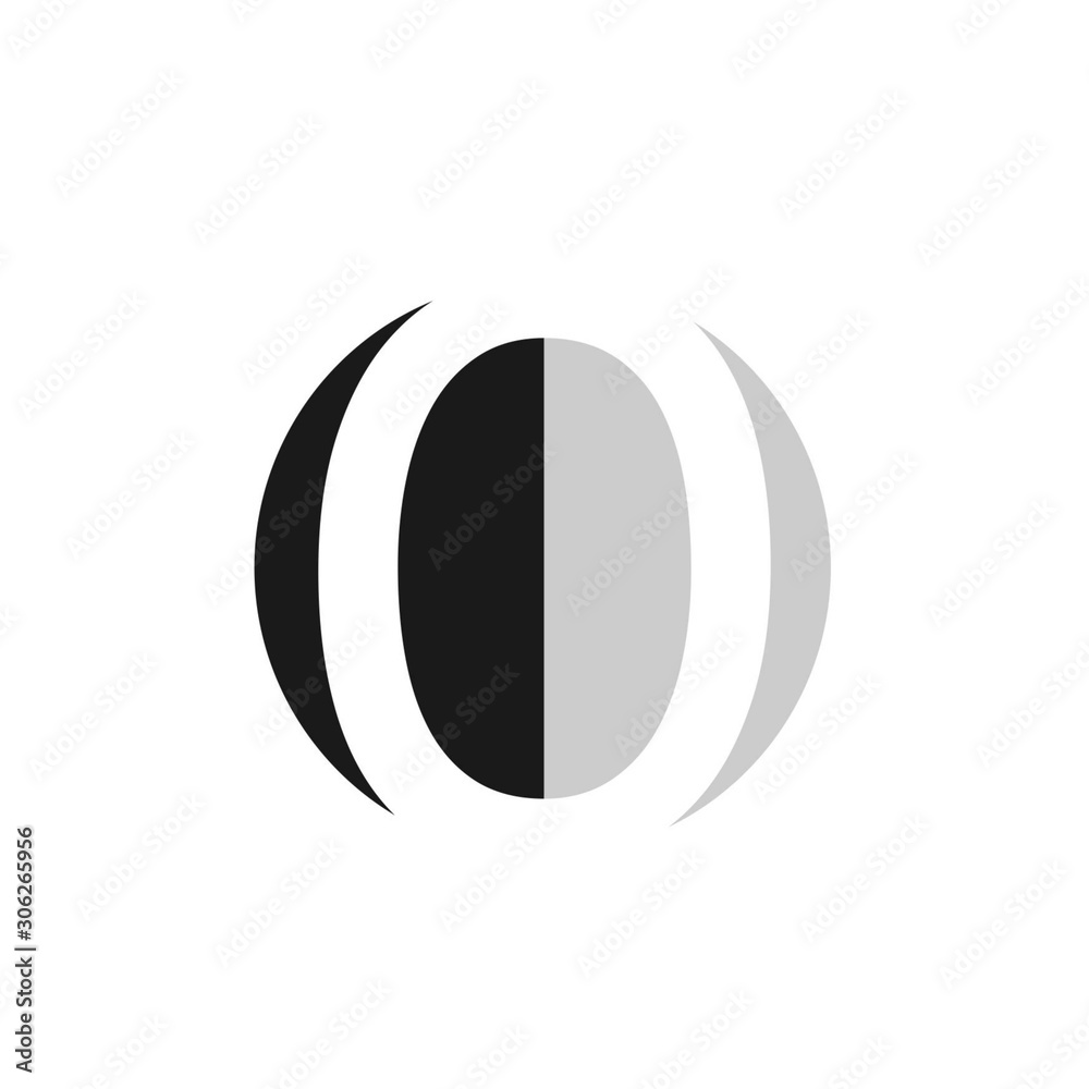 letter O initial logo icon. modern linked circle round lowercase letter O initial logo icon. modern linked circle round lowercase