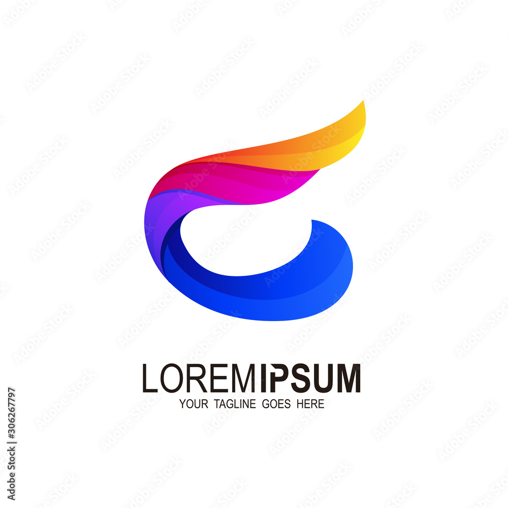 C logo, Creative Letter C Logo Design with Feather Graphic, C logo, Creative Letter C Logo Design with Feather Graphic,