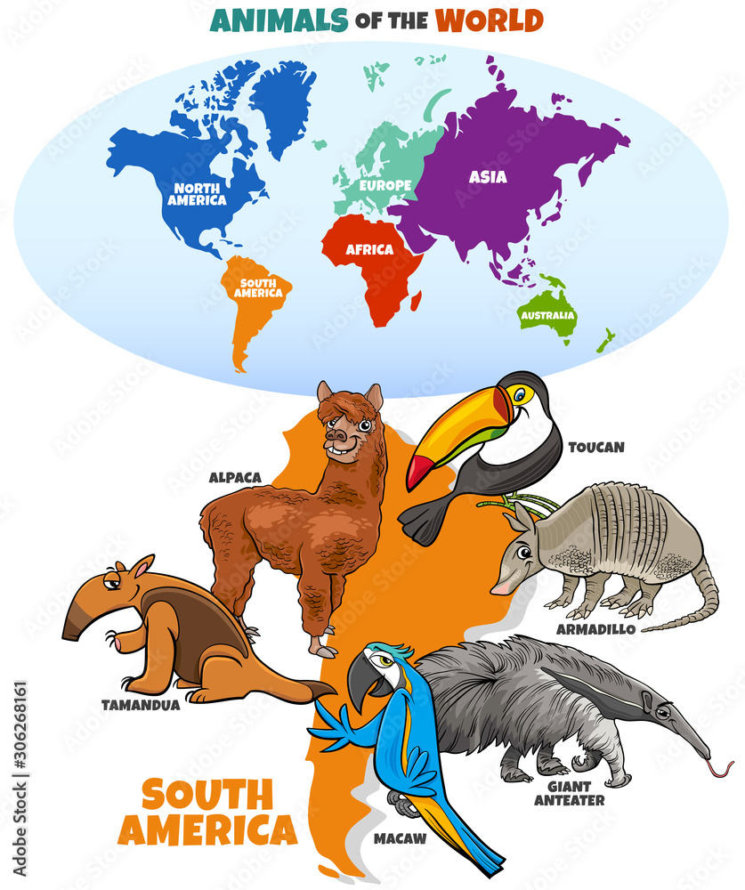 educational-illustration-of-cartoon-south-american-animals-stock-vector