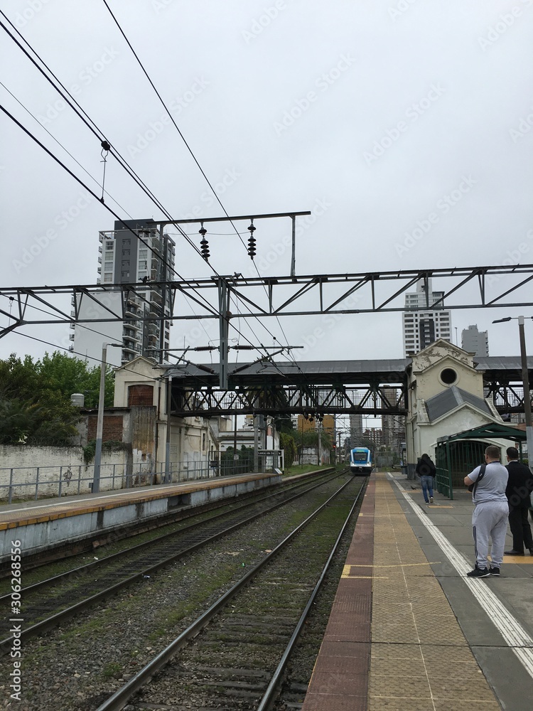 Naklejka premium railway station