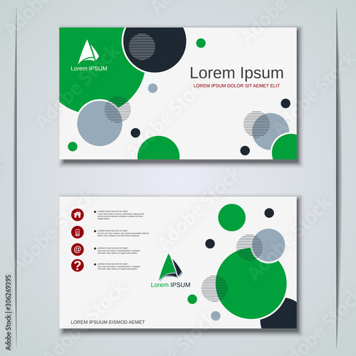 Modern business visiting card vector design template