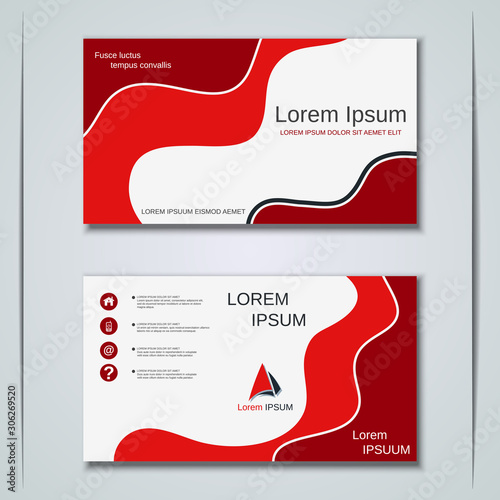 Modern business visiting card vector design template