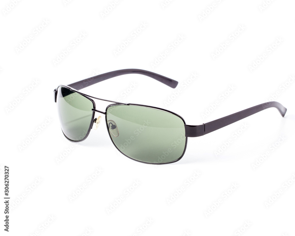 Black eyeglasses Isolated on white background.