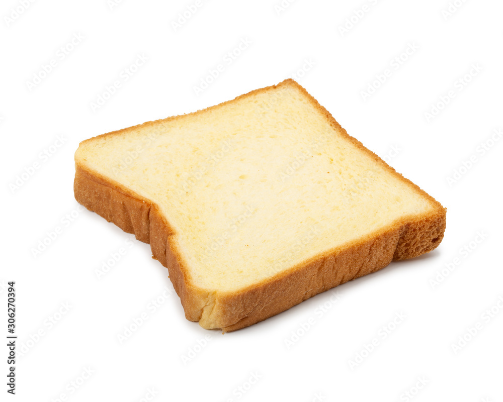 toast wheat bread sliced isolated on white background.