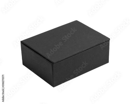 Black box isolated on a white background.