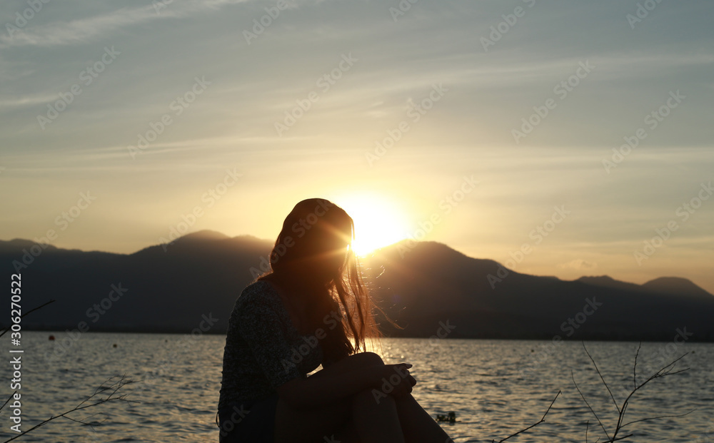 Young woman social distancing closer to nature 