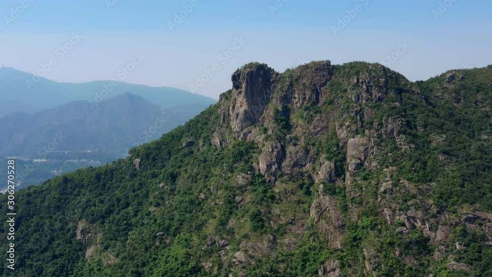 Lion Rock mountain in Hong Kong