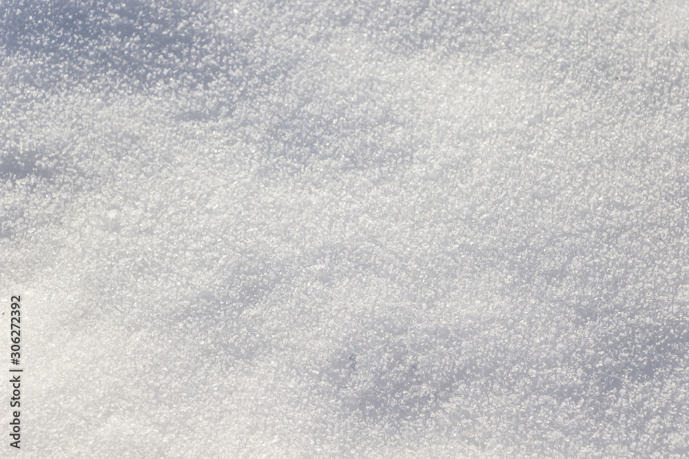 Texture of white gentle snow closeup Texture of white gentle snow closeup