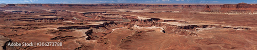 Panorama View of the Green River at The Murphy Point, Canyonland National Park, Utah, USA.