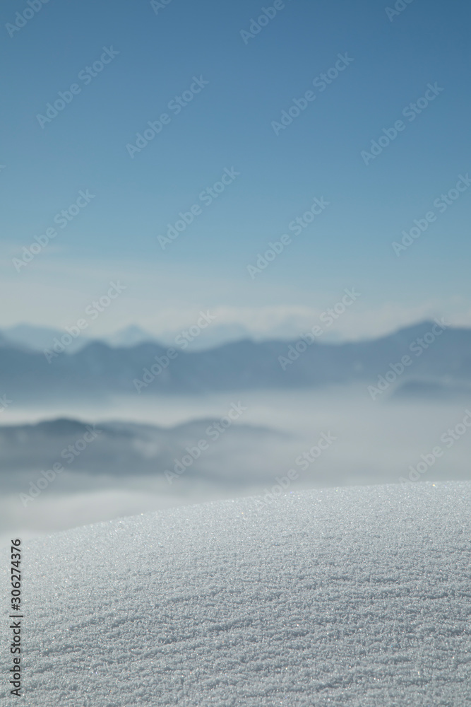 Mountains and winter space for your text Mountains and winter space for your text