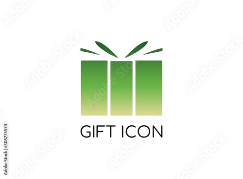 Luxury Icon of Gift in Trendy Flat Isolated on White Background. Suitable for Christmas, Birthday, Valentine and more Sign and Symbol. Editable Color. Vector Illustration
