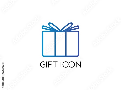Unique dan Lovely Icon of Gift with Modern Concept in Mono Line Style Isolated on White Background. Very Suitable for Valentine, Christmas, Birthday and Happy New Year Gift Icon. Vector Illustration