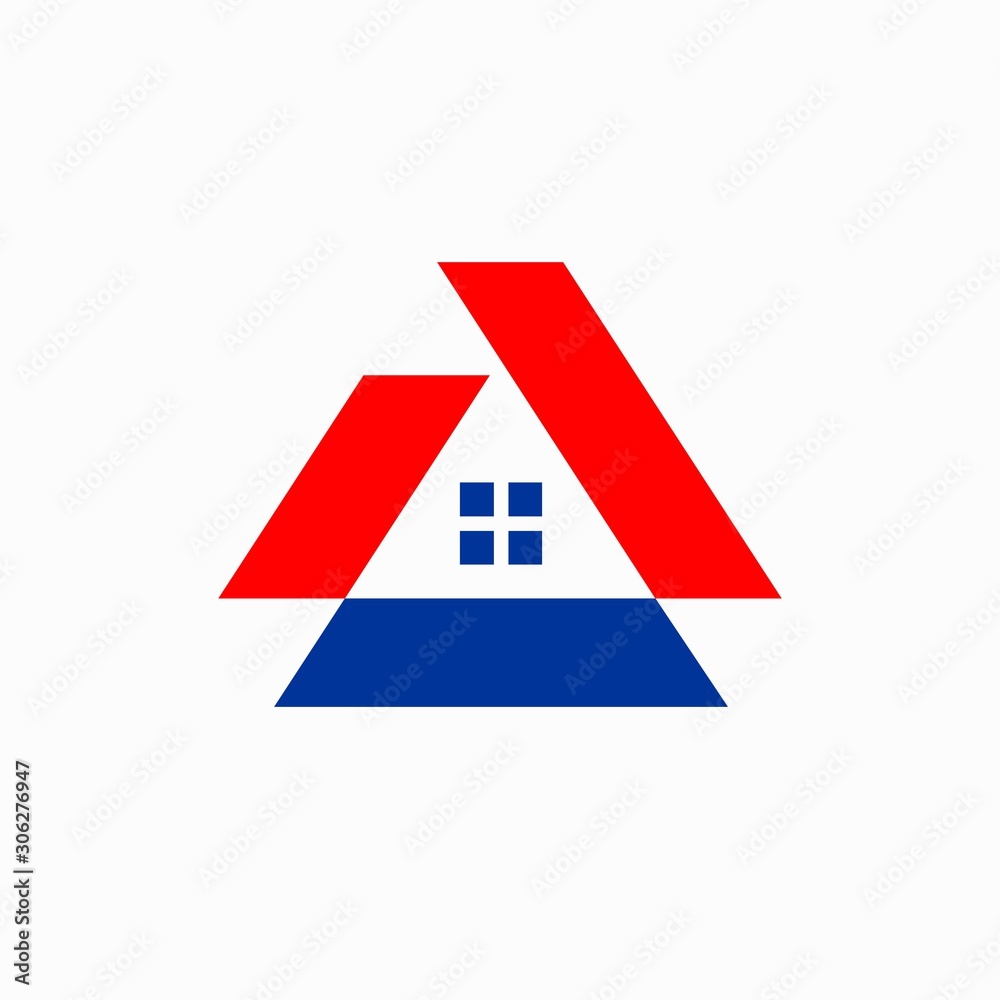 Building Logo that formed letter A Building Logo that formed letter A