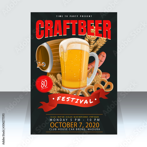 craft beer fest poster template