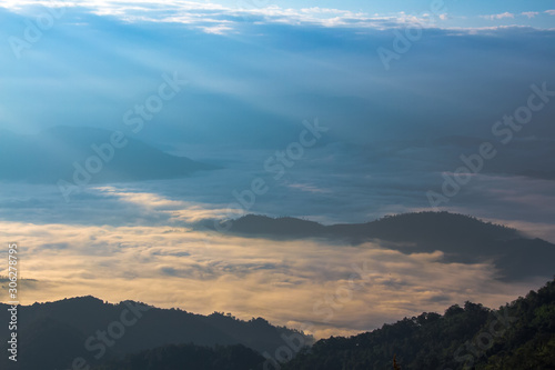 Fototapeta Naklejka Na Ścianę i Meble -  morning mist in mountain
