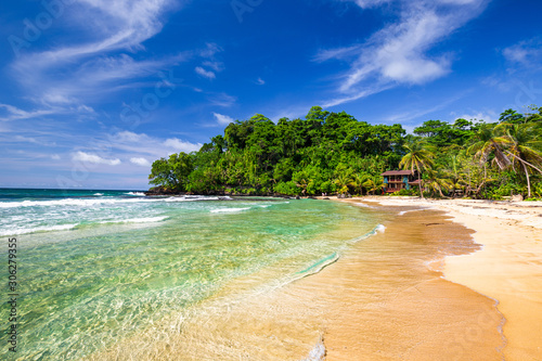 The beautiful Red Frog Beach, Bocas del Toro, Panama photo