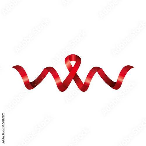 aids day awareness ribbon isolated icon vector illustration design