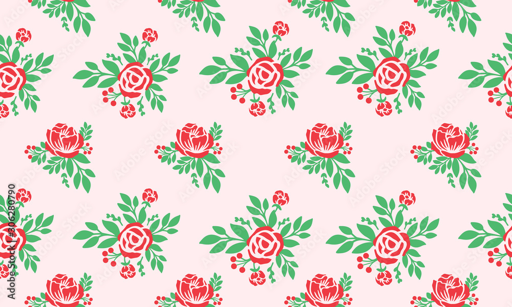 Beautiful red rose and flower leaves background. Beautiful red rose and flower leaves background.