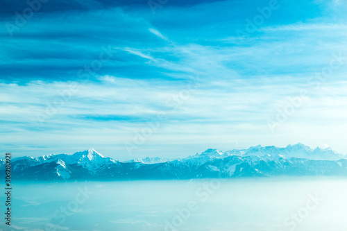 Fototapeta Naklejka Na Ścianę i Meble -  View of beautiful Winter mountain landscape
