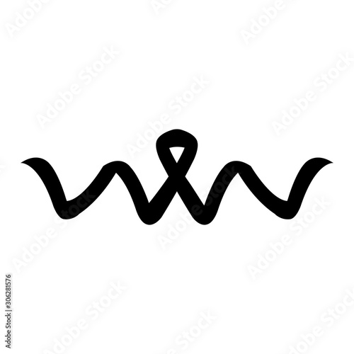 silhouette of ribbon campaign isolated icon vector illustration design