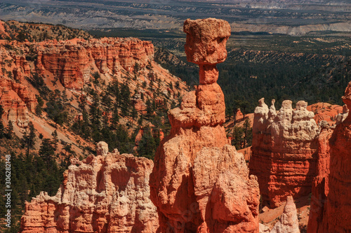 The Thor, an unique rock formation created by erosion in Bryce Canyon National Park, Utah, USA.
