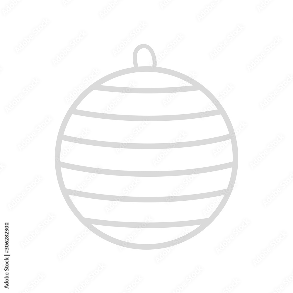 ball christmas decoration line style icon vector illustration design ball christmas decoration line style icon vector illustration design