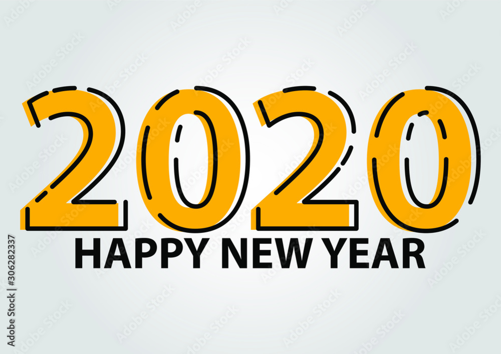 2020 New Year logo. Holiday greeting card. Vector illustration. Holiday design for greeting card, invitation, calendar, etc. 2020 New Year logo. Holiday greeting card. Vector illustration. Holiday design for greeting card, invitation, calendar, etc.
