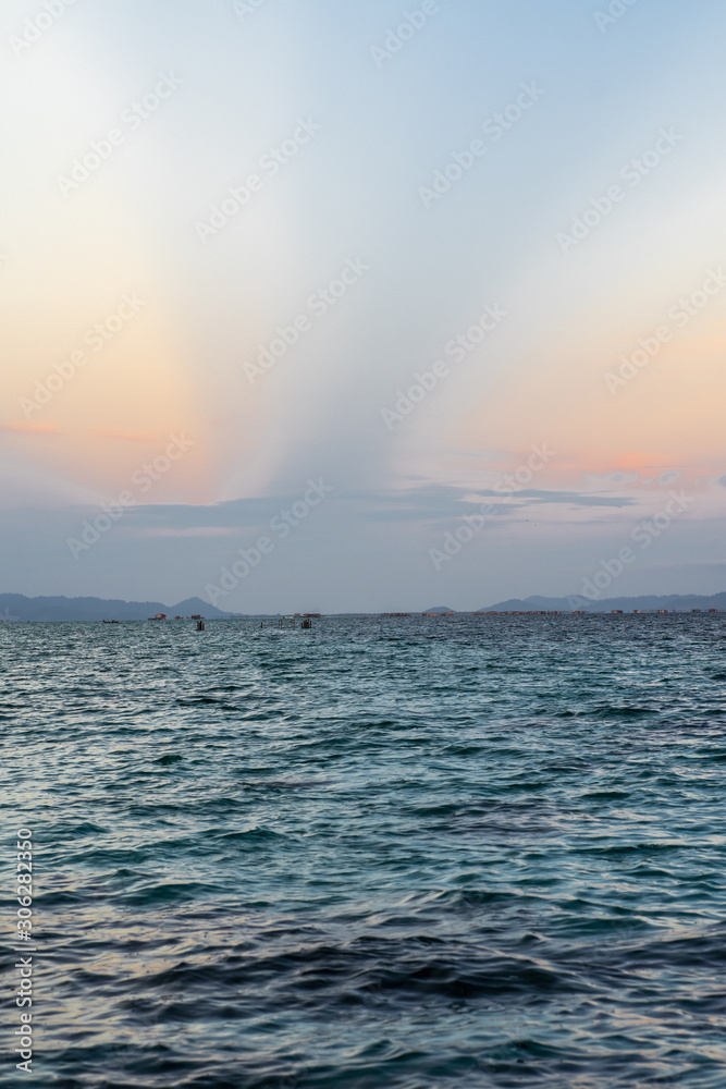 Beautiful sunset view in Egang - Egang, near Bum - bum Island , Semporna. Sabah, Malaysia. Borneo. Beautiful sunset view in Egang - Egang, near Bum - bum Island , Semporna. Sabah, Malaysia. Borneo.