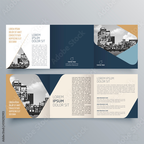Brochure design, brochure template, creative tri-fold, trend brochure