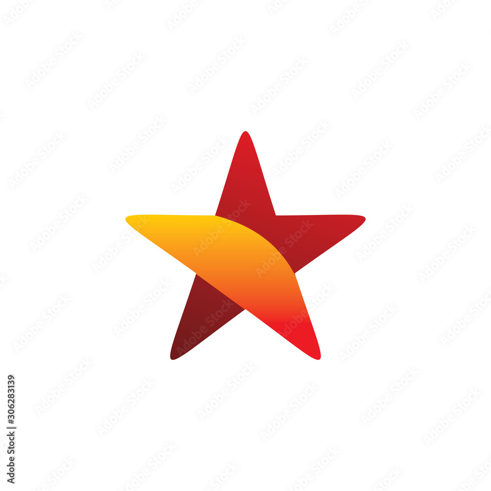 modern color star logo design modern color star logo design