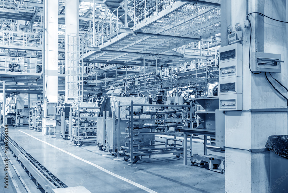 Obraz premium Automobile production line