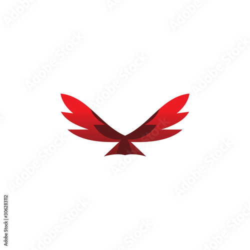 eagle wing color logo design