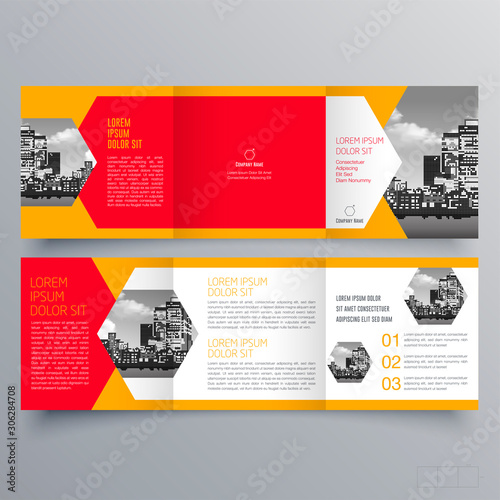 Brochure design, brochure template, creative tri-fold, trend brochure