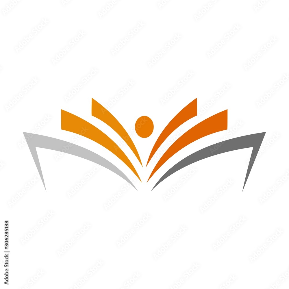Naklejka premium abstract book vector logo template