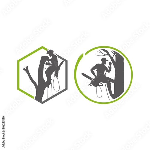 woodcutter vector logo template