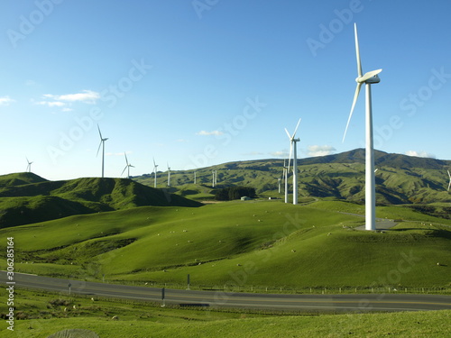 Wind turbine to generate electricity nearby a mountain range